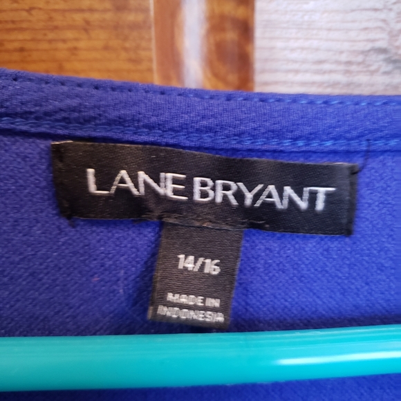 LANE BRYANT Pointy Hem Dark Purple Top Sz 14/16 Only worn once! - Picture 3 of 3